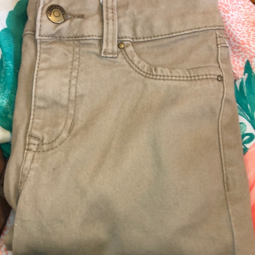 Khaki colored jeans